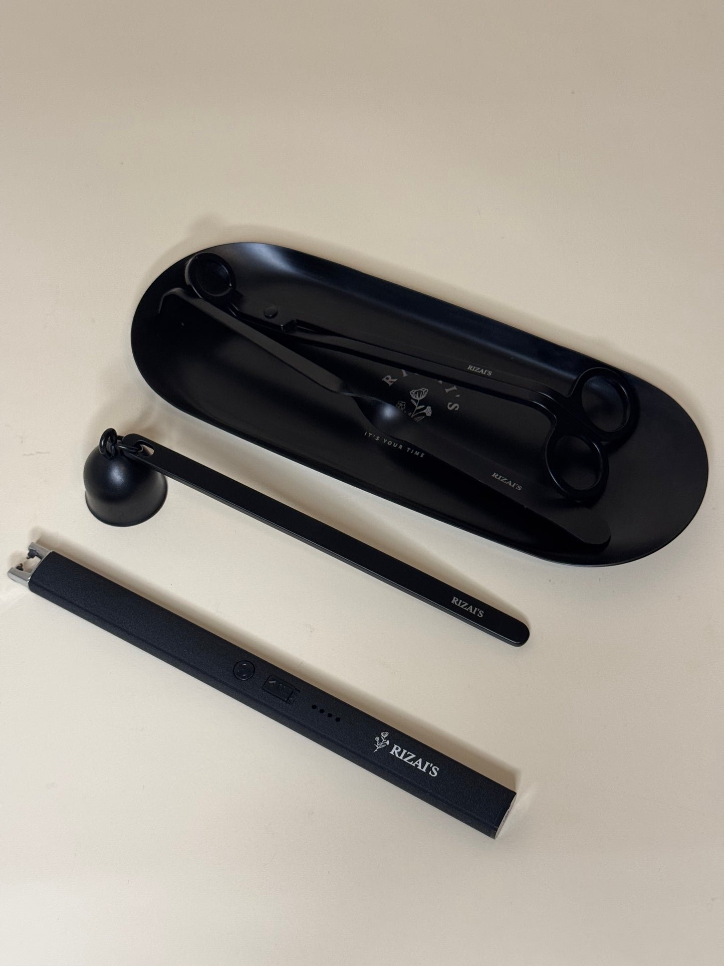 Rizai’s Signature Candle Care Kit - Midnight Black