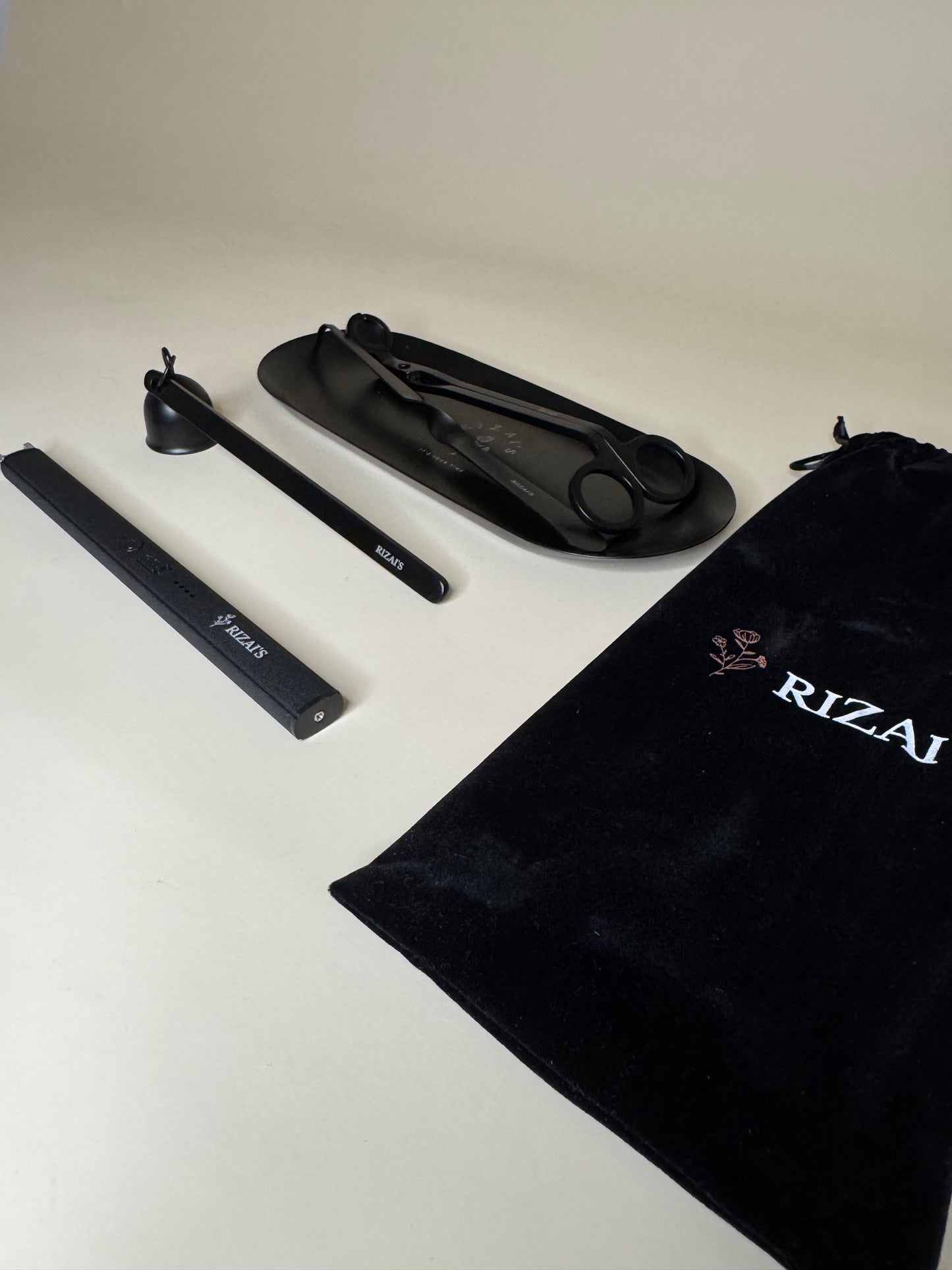 Rizai’s Signature Candle Care Kit - Midnight Black
