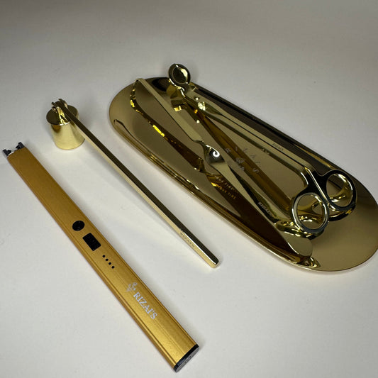 Rizai's Signature Candle Care Kit - Luxe Gold