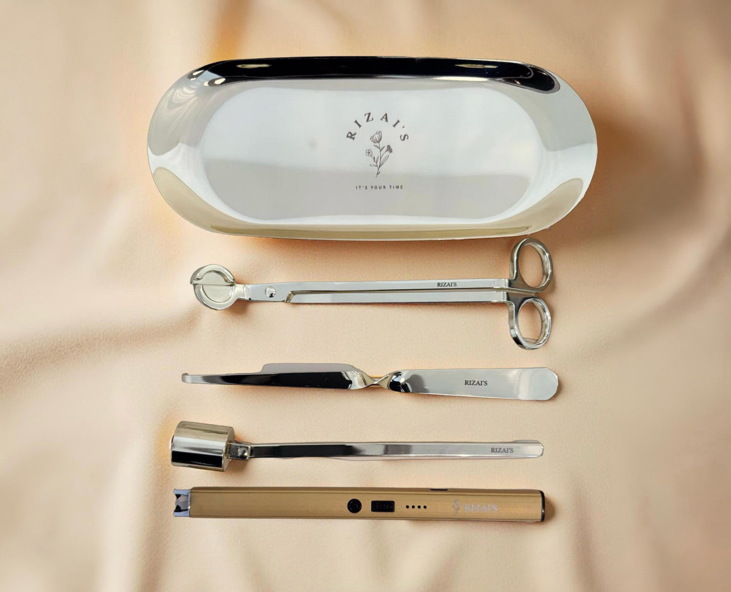 Rizai's Signature Candle Care Kit - Luxe Gold