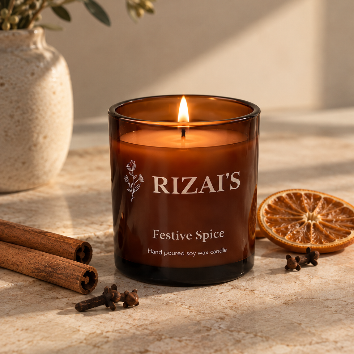 Festive Spice Essential Oil Candle