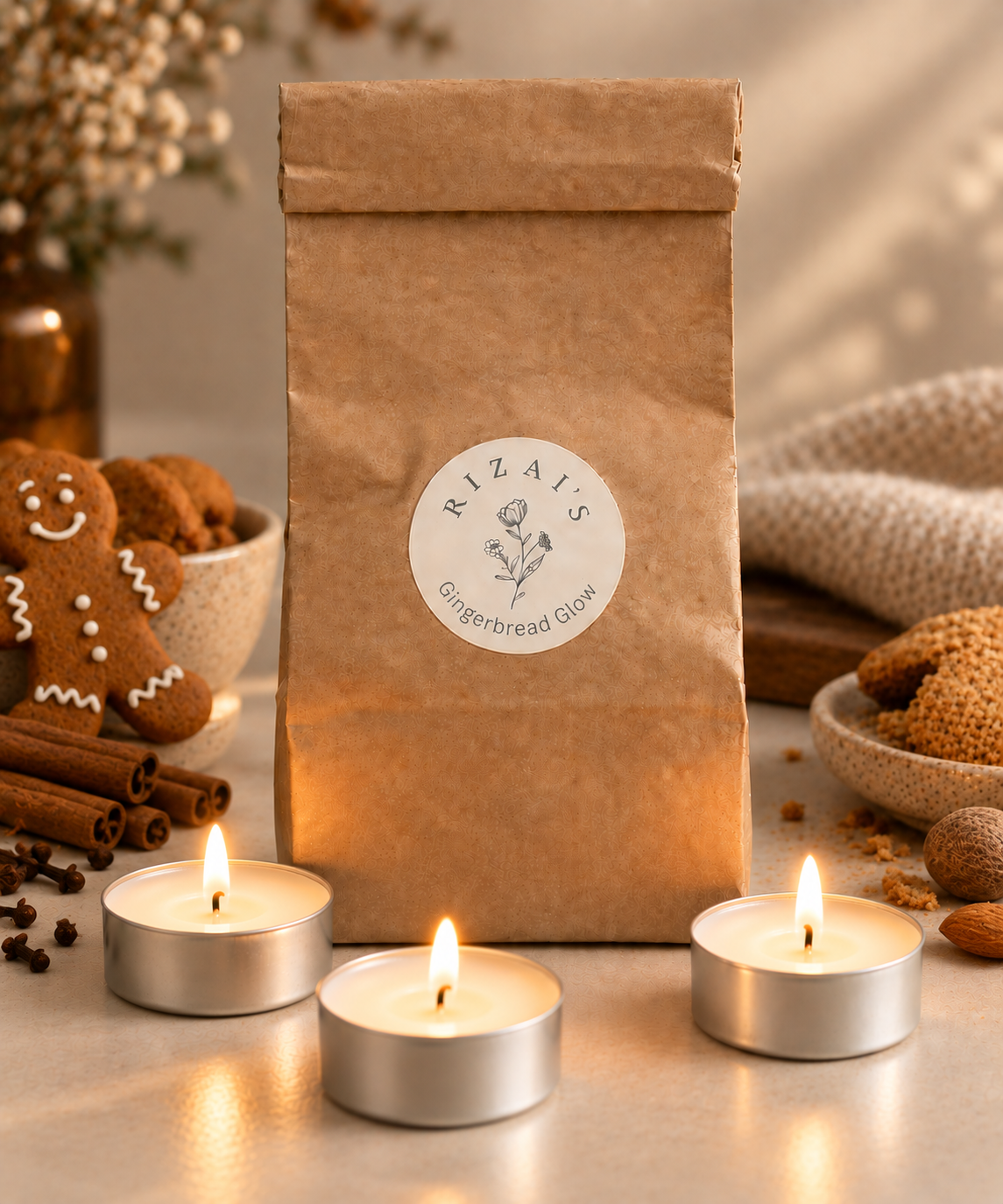 Rizai's Soy Tealights, Pack of 12