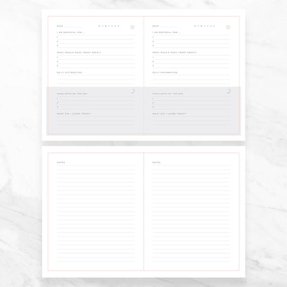 Five Minute Reflection Journal, Suede Hardcover